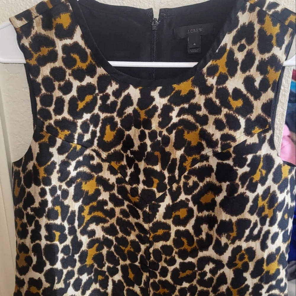 J.Crew Leopard Print Dress, Size 4